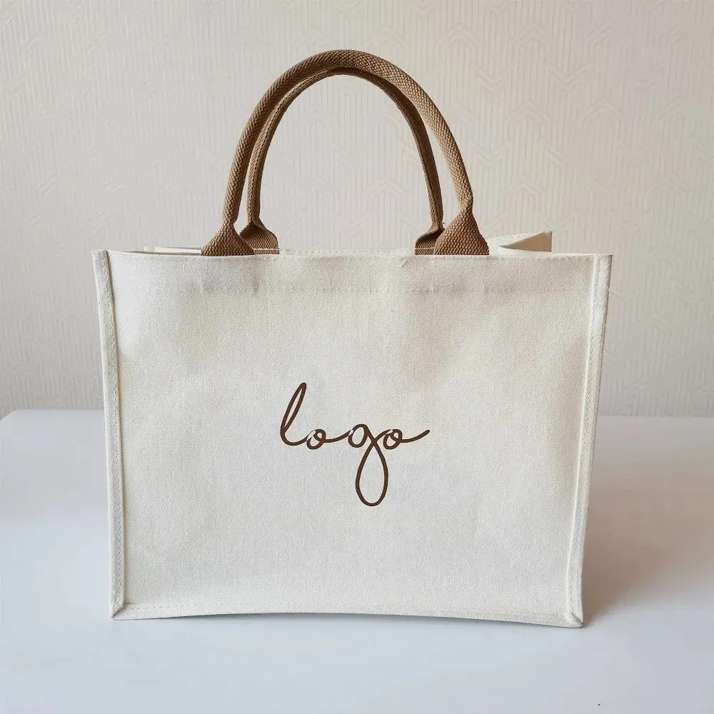 Custom Canvas High Quality Tote Shopping Bag Shoulder Strap Liner