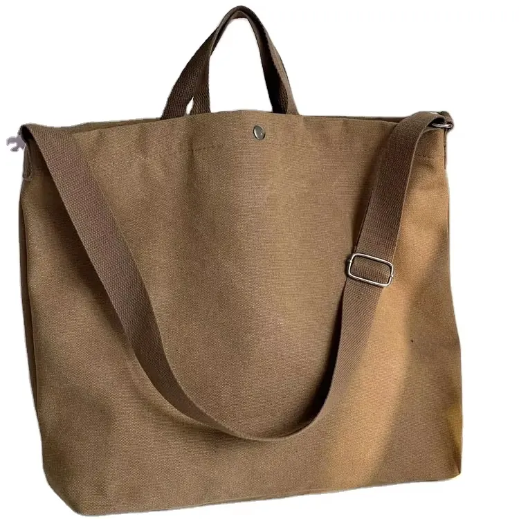 Custom Eco Friendly Reusable Large Capacity Heavy Canvas Tote Casual