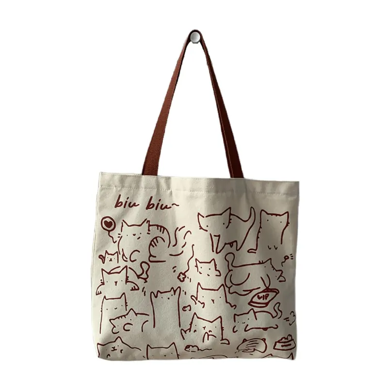Cute Tote Bag For Women Funny Purse With Cats Dogs