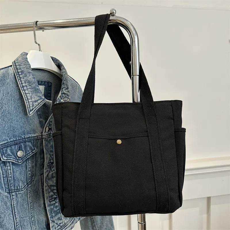Large Capacity Tote Canvas Bag Perfect For Commuting To Work