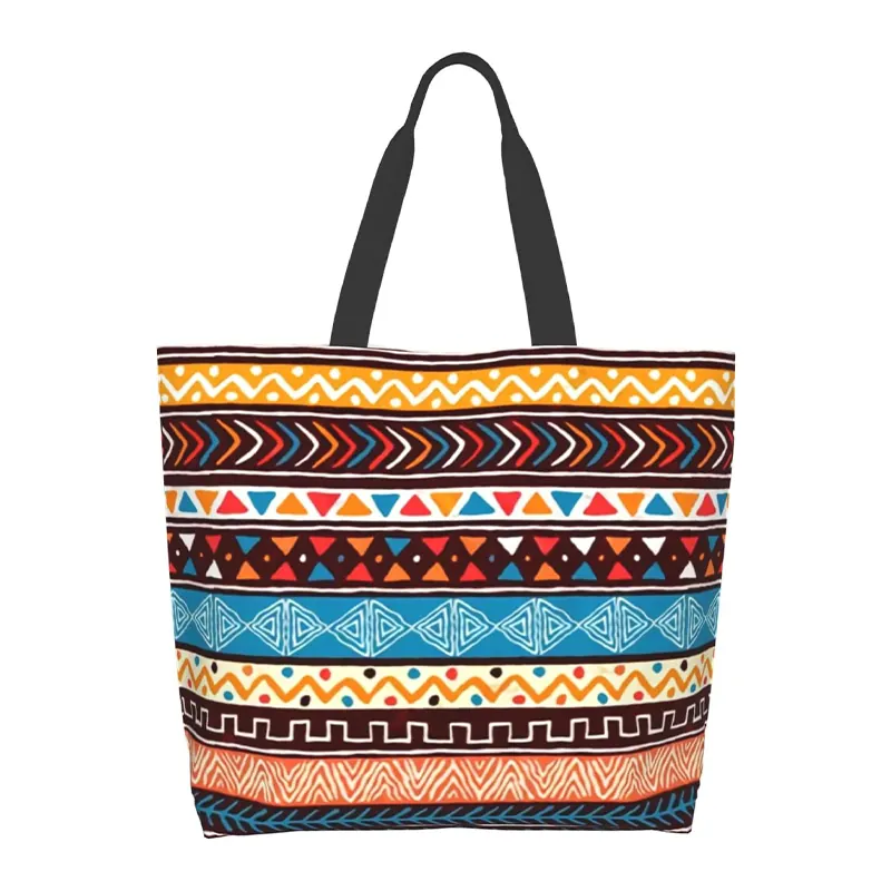 Large Zipper Embroidery Canvas Waterproof Tote Shoulder Bag Reusable Shopping