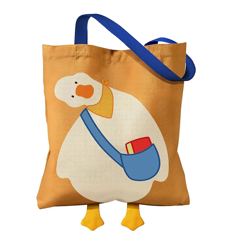 Large Zipper Embroidery Waterproof Tote Shoulder Bag Reusable Shopping Bags
