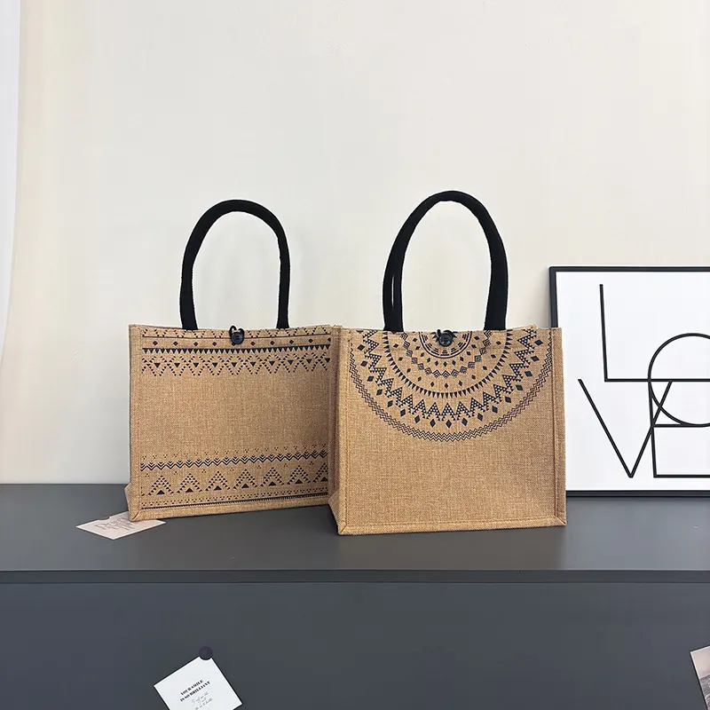 Linen Tote Bag Trendy Fashionable Versatile And Spacious Perfect