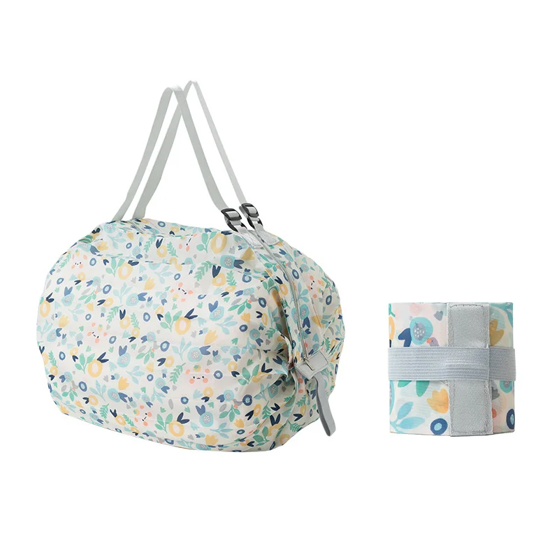 New Design Foldable Lightweight Waterproof Polyester Tote Shopping Bags Eco