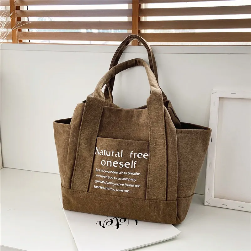 Women Handbag Casual Fashionable Fresh Letter Style Shoulder Bag Made