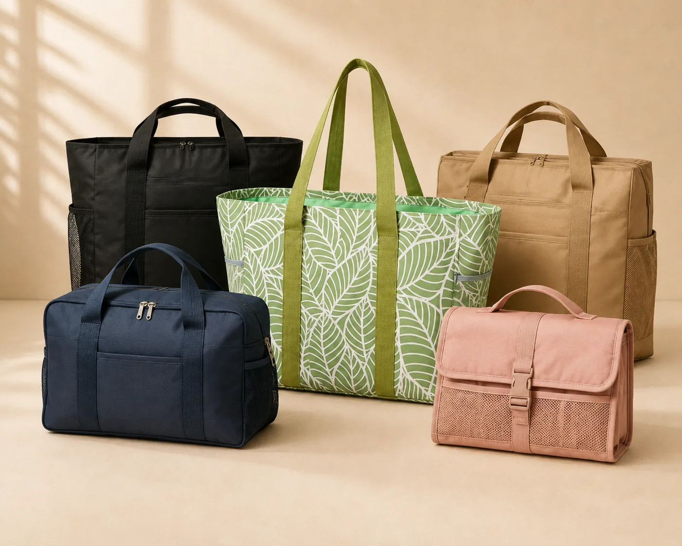 Oxford fabric totes and duffel bags in assorted styles